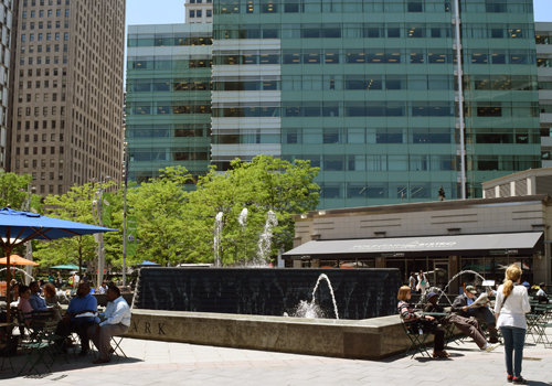Fountain in Campus Martius park