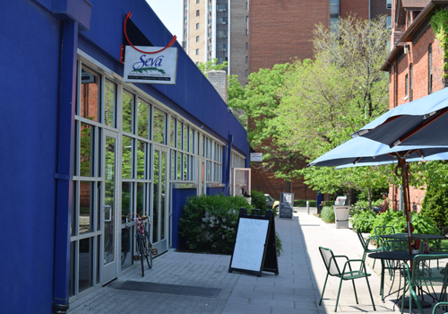 The Nnamdi activation alley with Seva restaurant