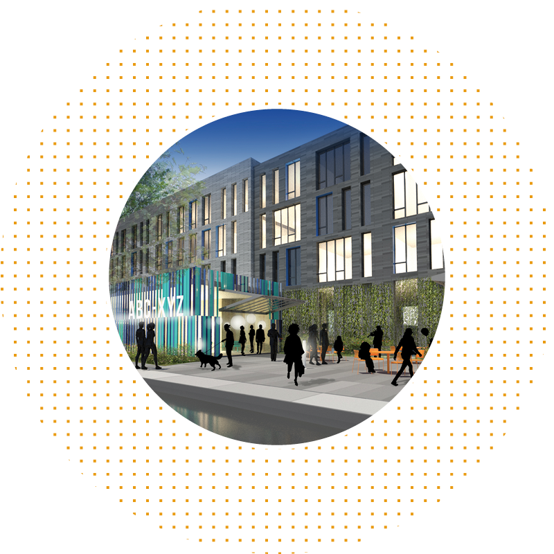 Rendering of building